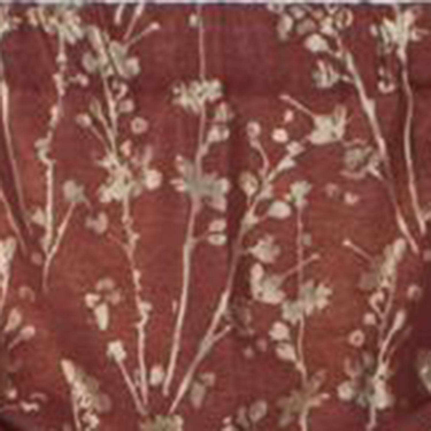 Left. Ellis Curtain - Ellis Curtain Meadow High Quality Room Darkening Solid Natural Color Lined Tie-Up Window Valance - 50 x22" Cardinal - Cardinal.