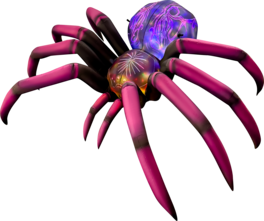 GOOSH Inflatables - GOOSH 9FT Inflatable Halloween Spider – Light-Up Creepy Yard Decoration - Purple