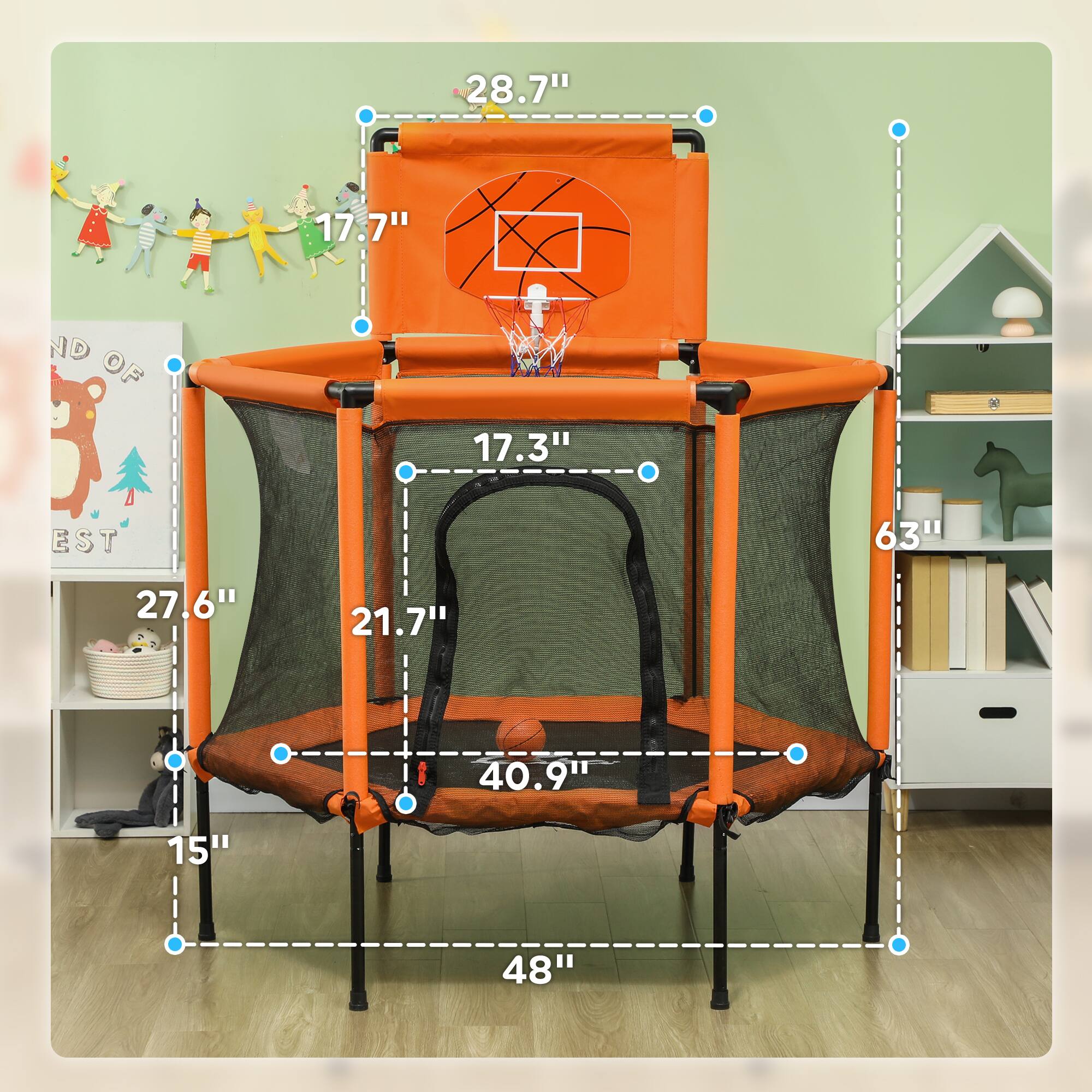 28.7"  
17.7"  
17.3"  
63"  
27.6"  
21.7"  
40.9"  
15"  
48"