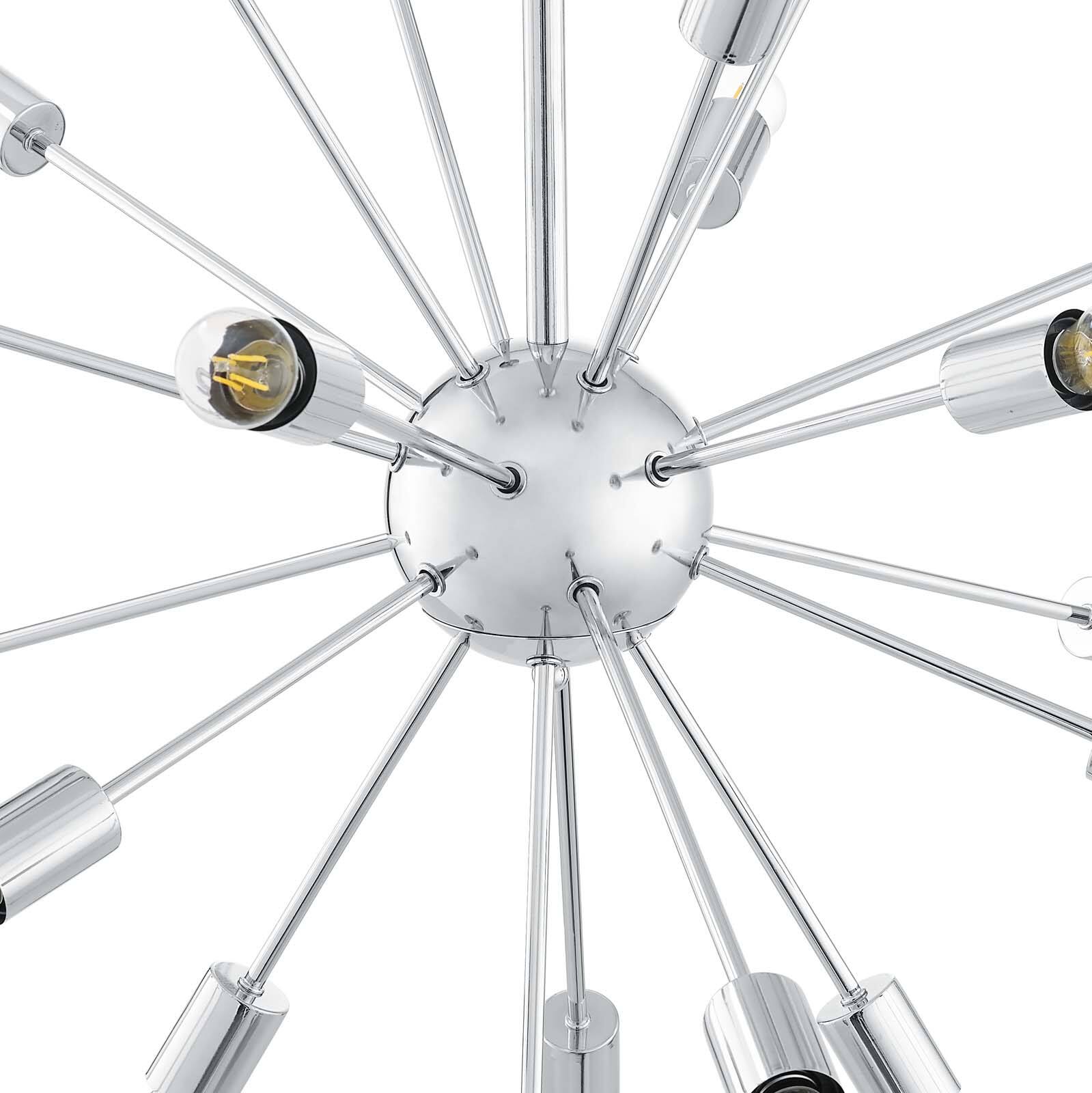 Back. Modway - Volley Pendant Chandelier by Modway - Silver.
