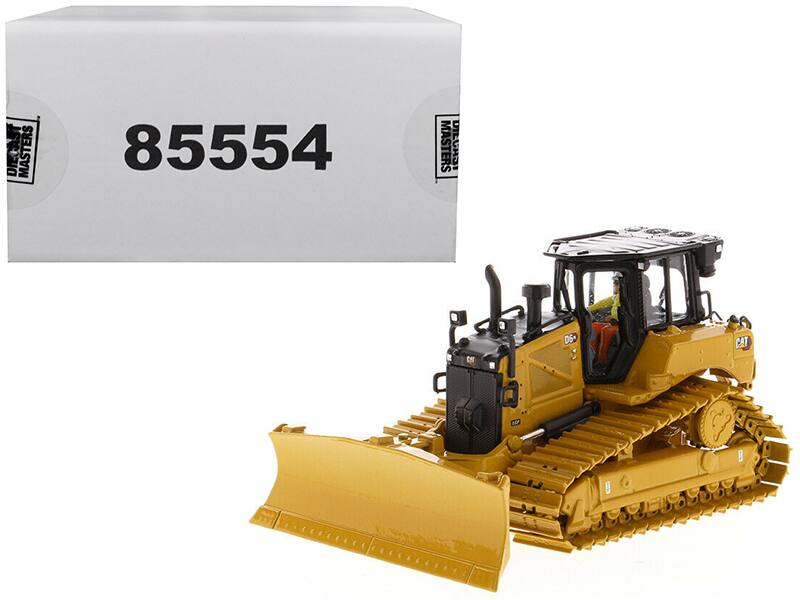 Diecast Masters - CAT Caterpillar D6 XE LGP Track Type Tractor Dozer with VPAT Blade and Operator "High Line" Series 1/50 Diecast - Yellow