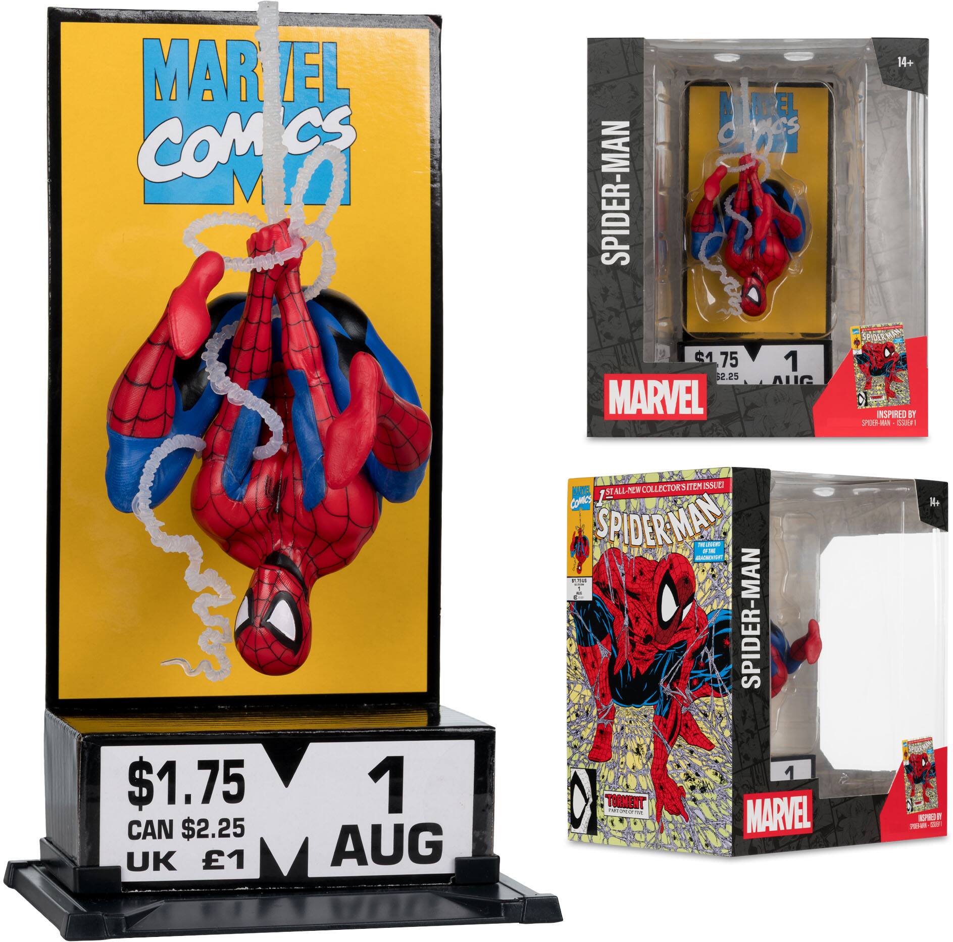 MARVEL COMICS SPIDER-MAN $1.75 CAN $2.25 UK £1 1 AUG 14+ OLN INSPIRED 5T PEN d Kute $1.75 CAN $2.25 UK 1 1 AUG ALL-NEW COLLECTOR'S ISSUE SPIDER-MAN TORMENT MARVEL