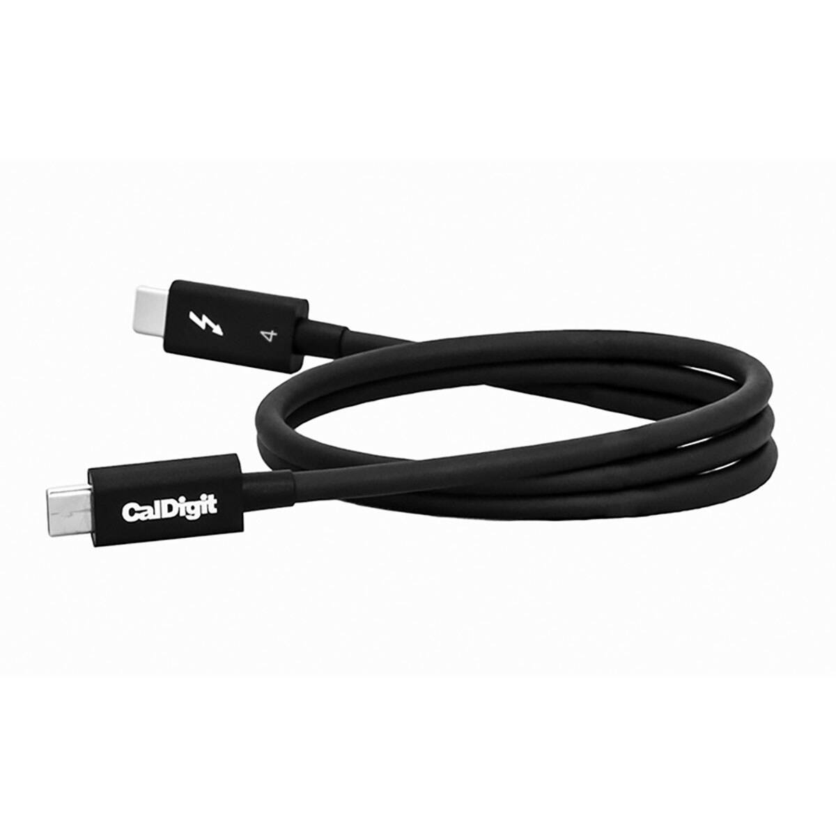 Alt View 2. CalDigit - CalDigit 2.6' 100W Thunderbolt 4 USB-C Cable, Black.