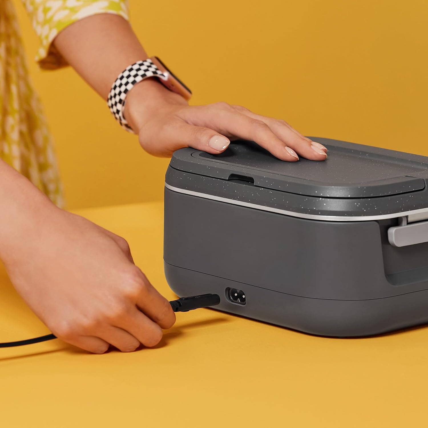 Alt View 5. Crockpot - GO Electric Lunch Box - Mussel Gray.