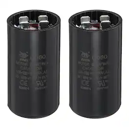 Unique Bargains - 2pcs CD60 Capacitor 108-130 Mfd, 250 VAC Run Motor Start for Electric Fan/Well Pump