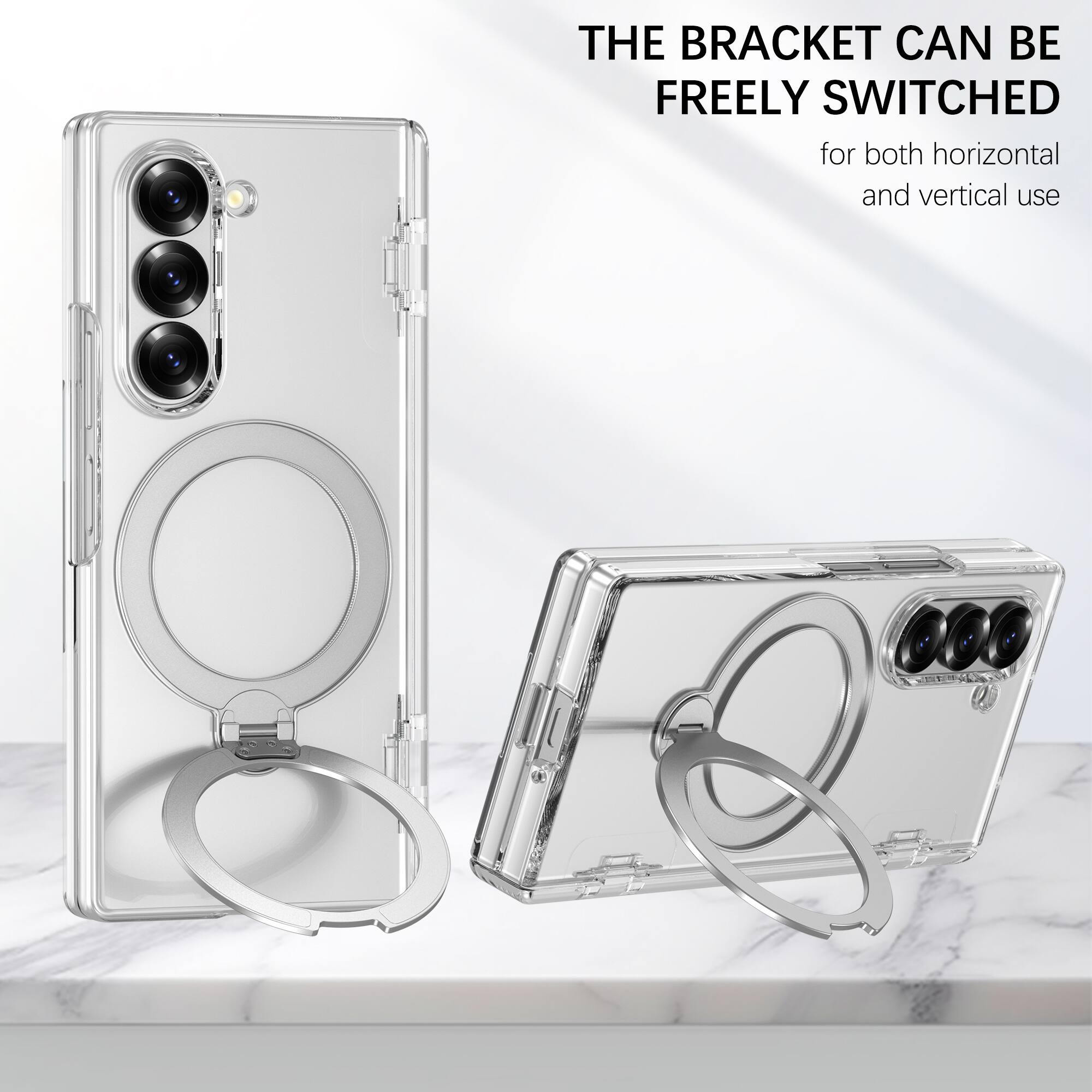 THE BRACKET CAN BE FREELY SWITCHED for both horizontal and vertical use
