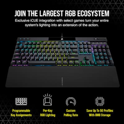 CORSAIR K70 RGB PRO Full size Wired Mechanical Cherry MX Speed CORSAIR K70 RGB PRO Full size Wired Mechanical Cherry MX Speed