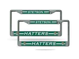 Rico Industries - Stetson Mad Hatters Chrome Metal License Plate Frame - Set of Two Frames - Multi