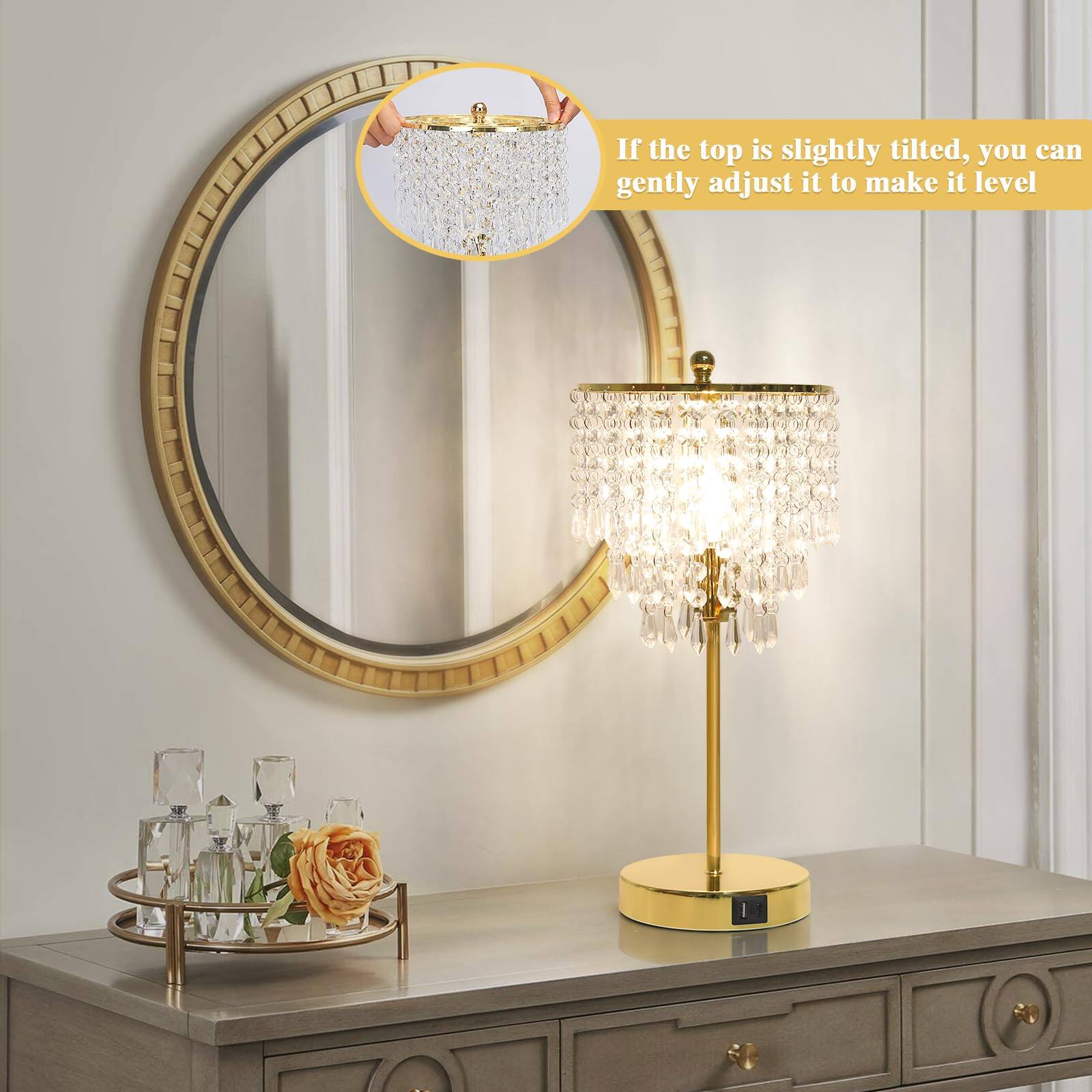 If the top is slightly tilted, you can gently adjust it to make it level.