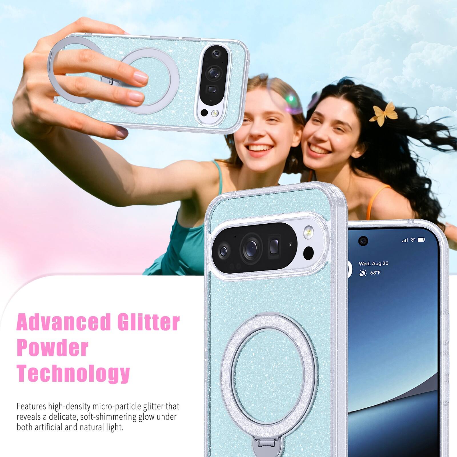 Advanced Glitter Powder Technology

Features high-density micro-particle glitter that reveals a delicate, soft-shimmering glow under both artificial and natural light.