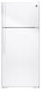 GE - 15.5 Cu. Ft. Frost-Free Top-Freezer Refrigerator - White-Front_Standard