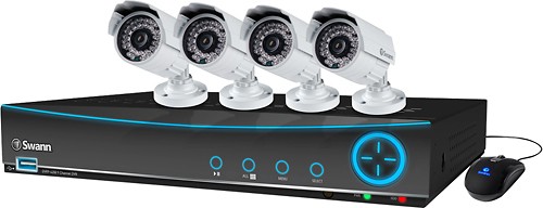  Swann - Pro-Series 9-Channel, 4-Camera Indoor/Outdoor Surveillance System