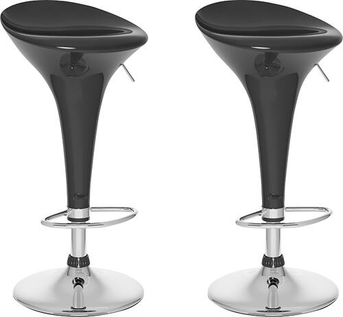 Best Buy: CorLiving Barstools (Set Of 2) Black/Chrome B-101-BAD