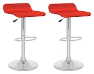 Best Buy: CorLiving Barstools (Set Of 2) Red/Chrome B-852-VPD