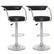 Front. CorLiving - Barstools (Set of 2) - Black/Chrome.