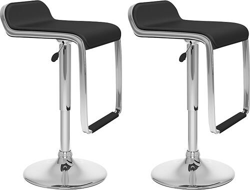 Best Buy: CorLiving Barstools (Set Of 2) Black/Chrome B-602-VPD