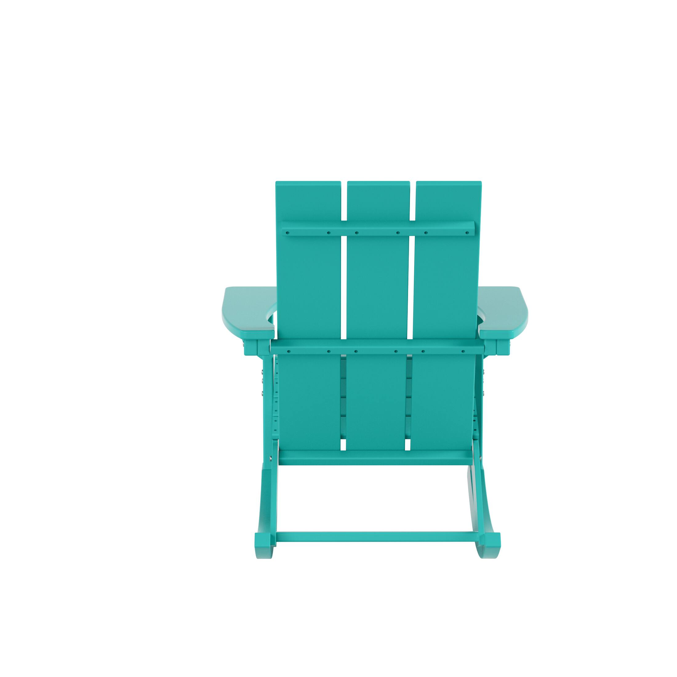 Alt View 2. WestinTrends - WestinTrends Ashore Outdoor Patio Modern Adirondack Rocking Chair - Turquoise.
