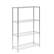 Front. Honey-Can-Do - 4-Tier Heavy-Duty Adjustable Shelving Unit - Chrome.