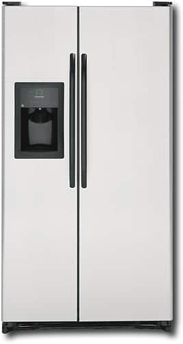 Best Buy Ge 21 9 Cu Ft Side By Side Refrigerator With Thru The Door Ice And Water Cleansteel