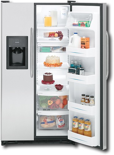 Customer Reviews: GE 21.9 Cu. Ft. Side-by-Side Refrigerator with Thru ...