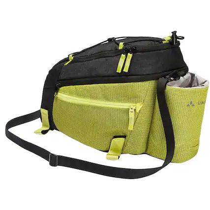 Front. VAUDE - Vaude Silkroad L Luminum Bike Rack Bag with Detachable Shoulder Strap - Bright Green - Bright Green.
