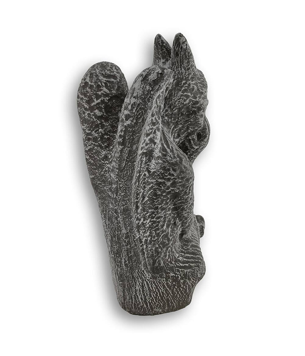 Alt View 3. Zeckos - Le Penseur de Notre Dame Gargoyle Concrete Statue - Grey.