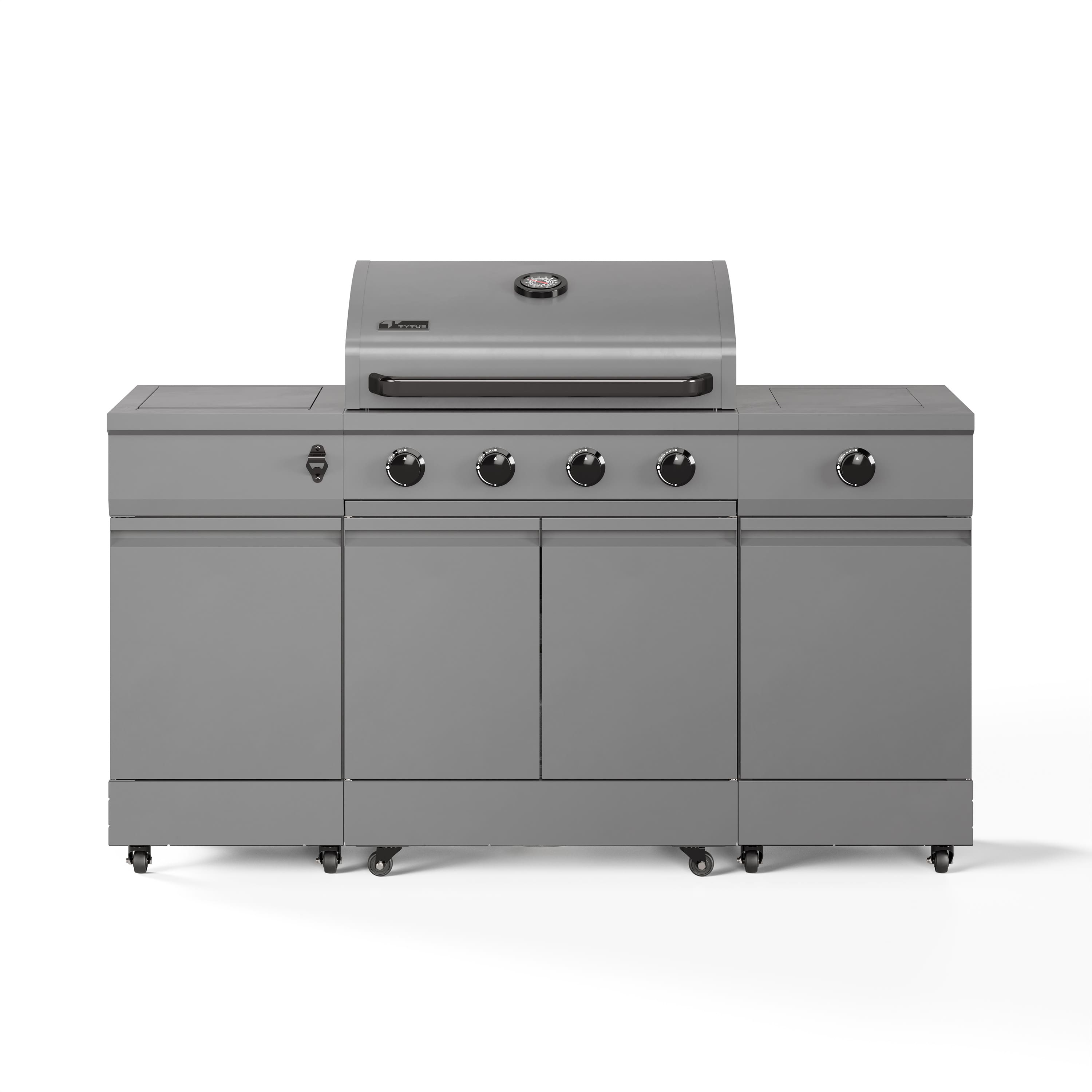 TYTUS Grills - Fresno Series Island Grill - Gunmetal Gray - Angle_Zoom