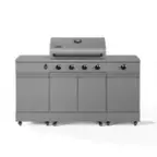 Angle. TYTUS Grills - Fresno Series Island Grill - Gunmetal Gray.