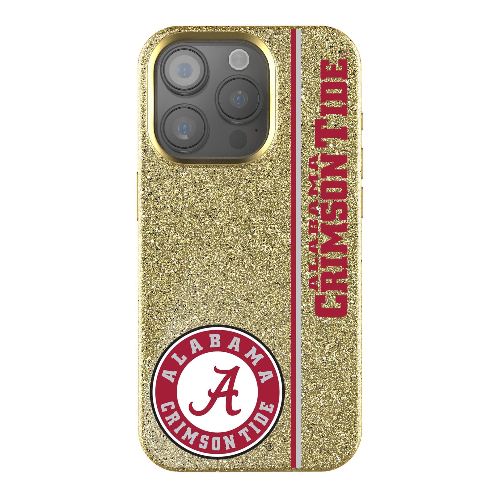 Keyscaper - NCAA - Alabama Crimson Tide iPhone Bling Case - 16 Plus - Gold