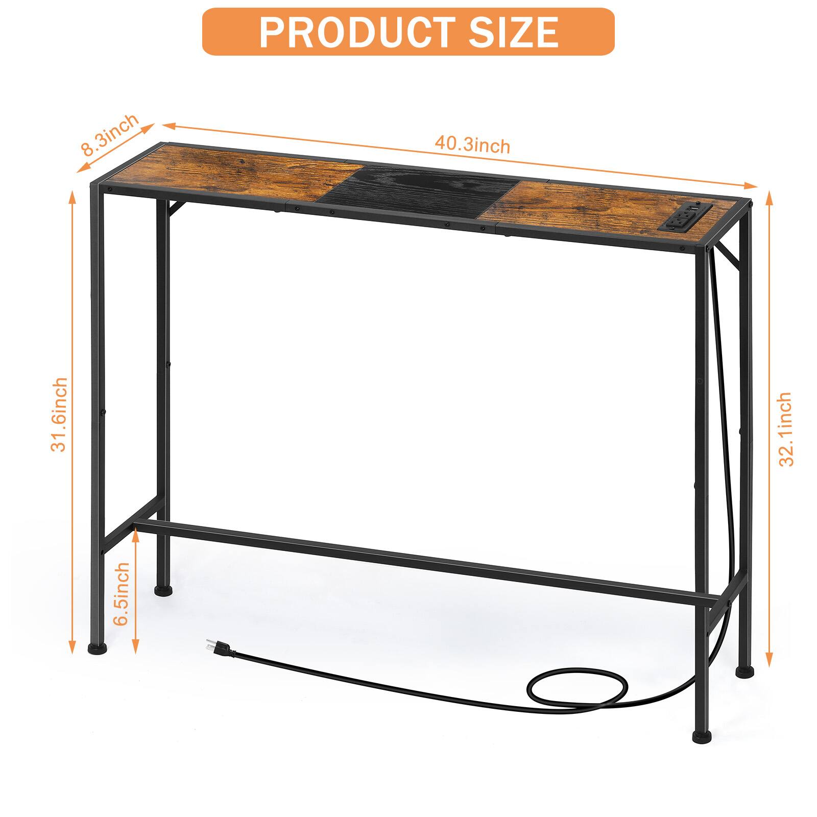 PRODUCT SIZE  
8.3inch 40.3inch 31.6inch 32.1inch 6.5inch