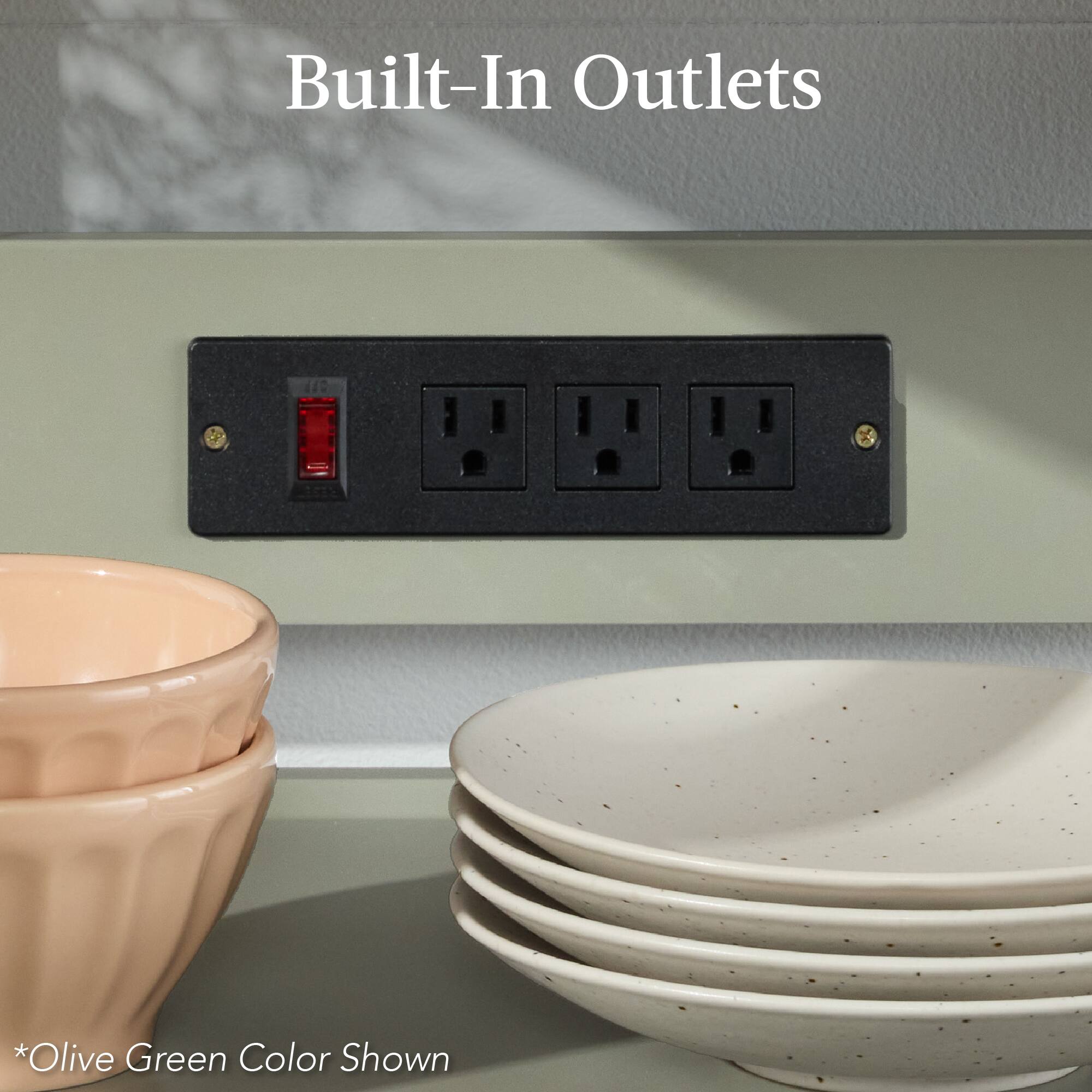 Built-In Outlets

*Olive Green Color Shown