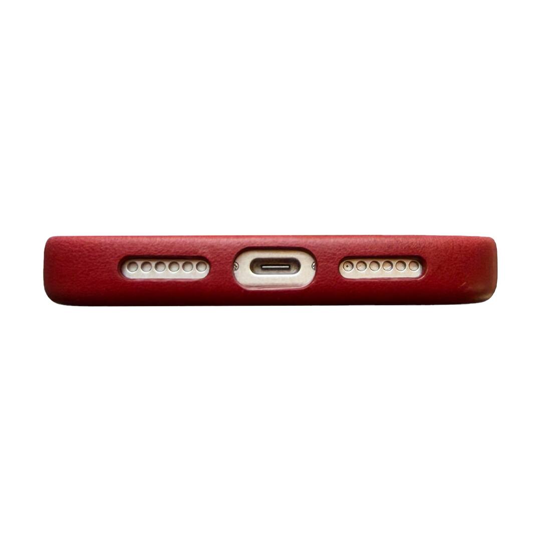 Alt View 2. LUMAZI - Full Grain Leather MagSafe iPhone 17 Pro Case - Winterberry.
