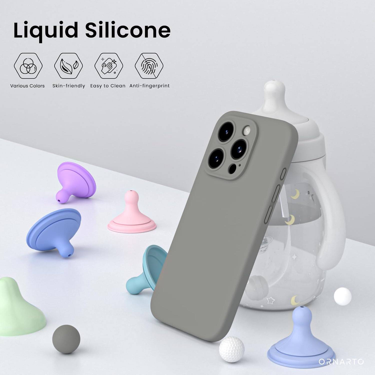 Liquid Silicone, Various Colors, Skin-friendly, Easy to Clean, Anti-fingerprint, ORNARTO