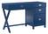 Front. Linon Home Décor - Penrose Four-Drawer Side Storage Desk - Navy Paint / Silver Hardware.
