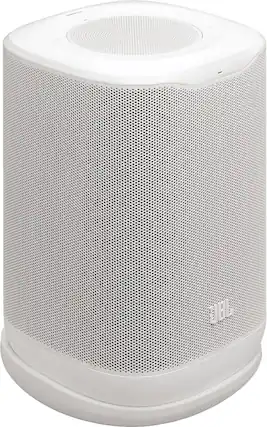 Front. JBL - Portable Wi-Fi home speaker with Dolby Atmos® and easy whole-home listening - White.
