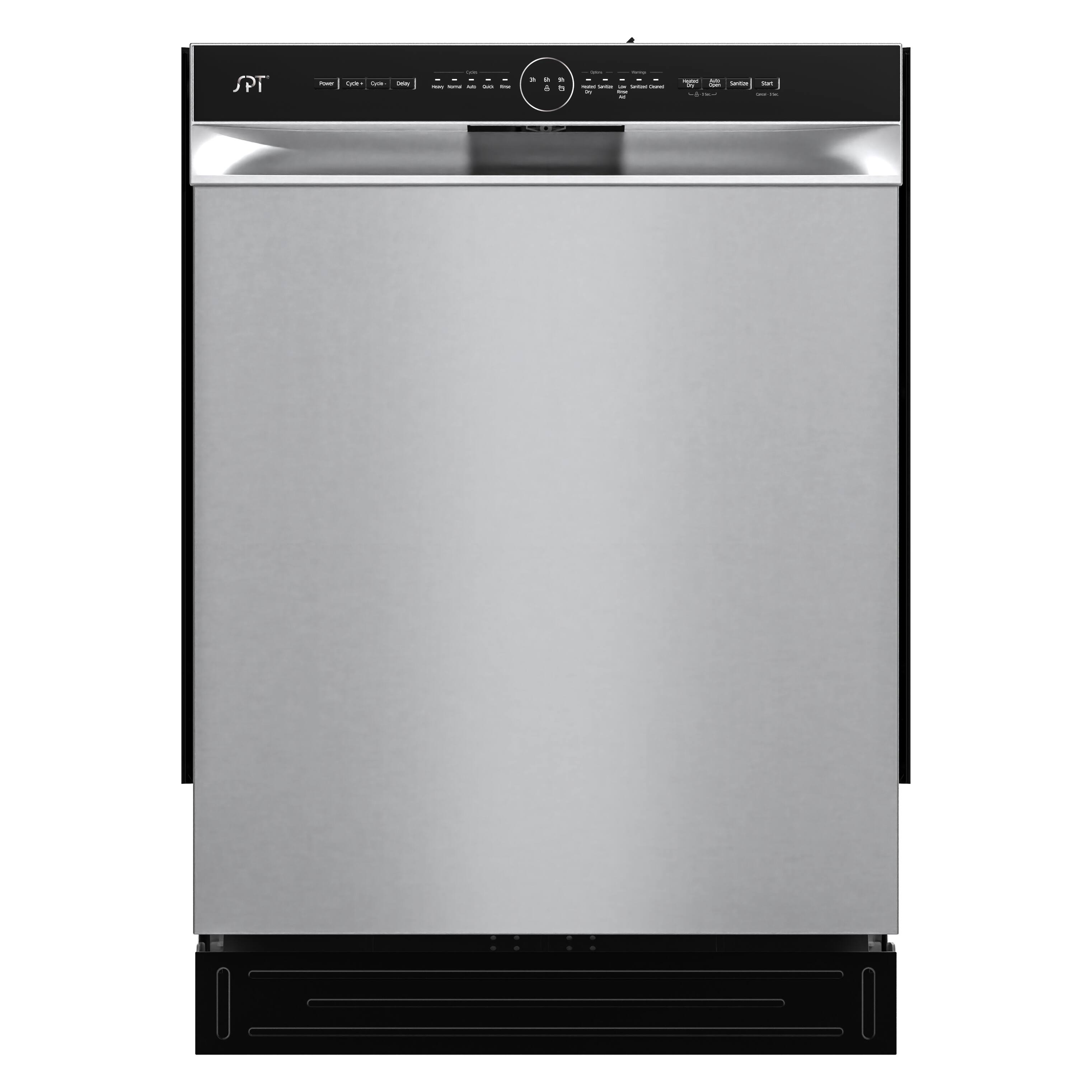 Alt View 1. SPT - 24 in. Front Control Built-In Tall Tub Dishwasher in Stainless Steel with 3rd Rack, 5 Cycles, 54 dBA, and Smart Wash - Stainless Steel.