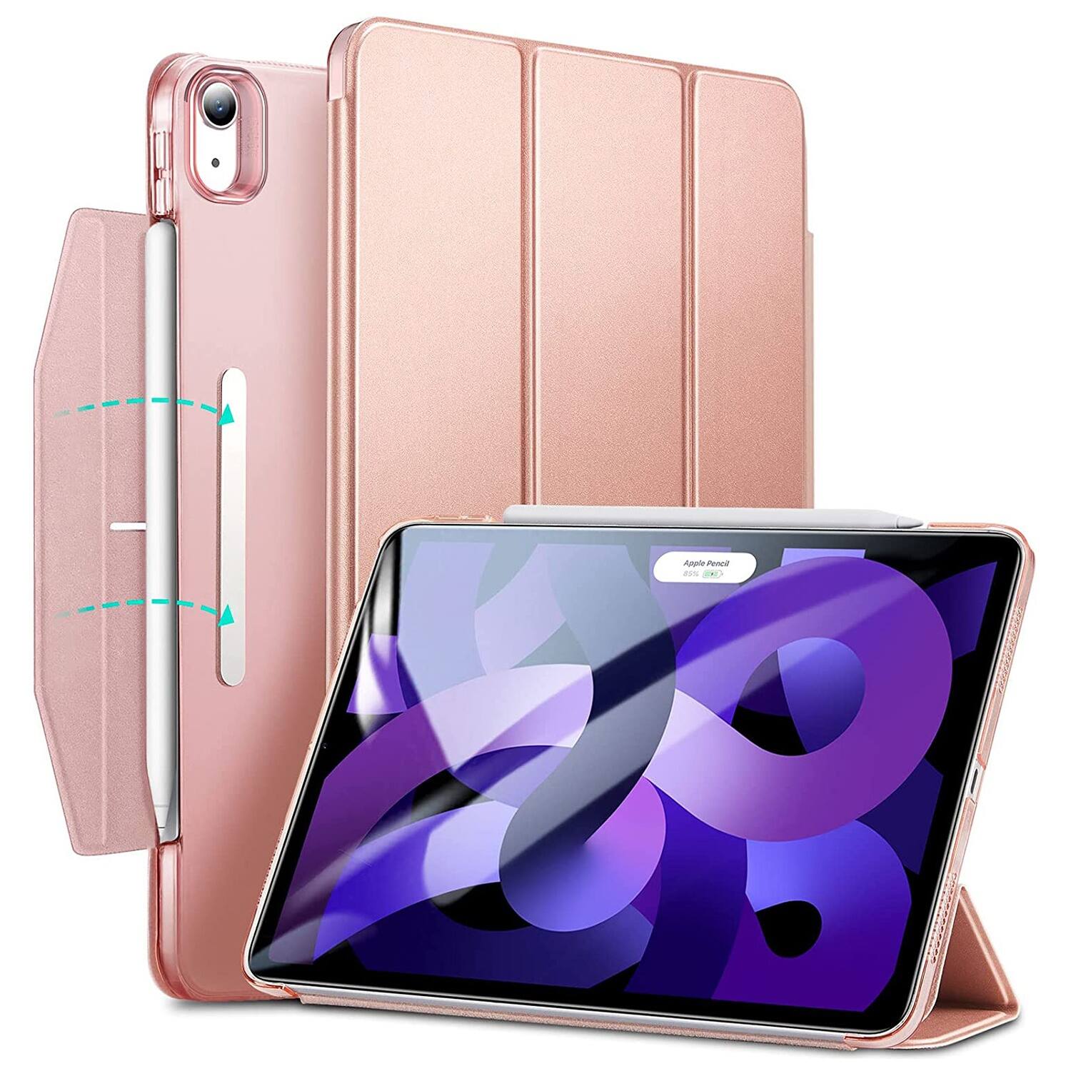Alt View 11. SaharaCase - Venture Series Folio Case for Apple iPad Air 11'' M3/M2 and iPad Air 10.9'' (4th and 5th Gen) - Rose Gold.