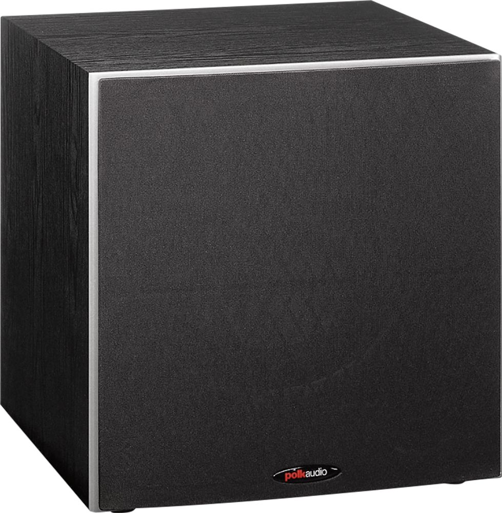 Power Port Technology Polk PSW10e Active Subwoofer 2.44 meters Easy Setup with Home Theater Systems Black &  Basics 1-Male to 2-Male RCA Audio Cable 10 Inch Powered Subwoofer