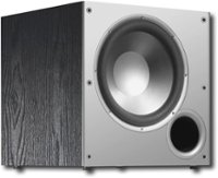 Polk Audio - PSW10 10" Powered Subwoofer, 100W Peak Power, Compact Design, Easy Setup with Home Theater Systems - Black - Front_Zoom