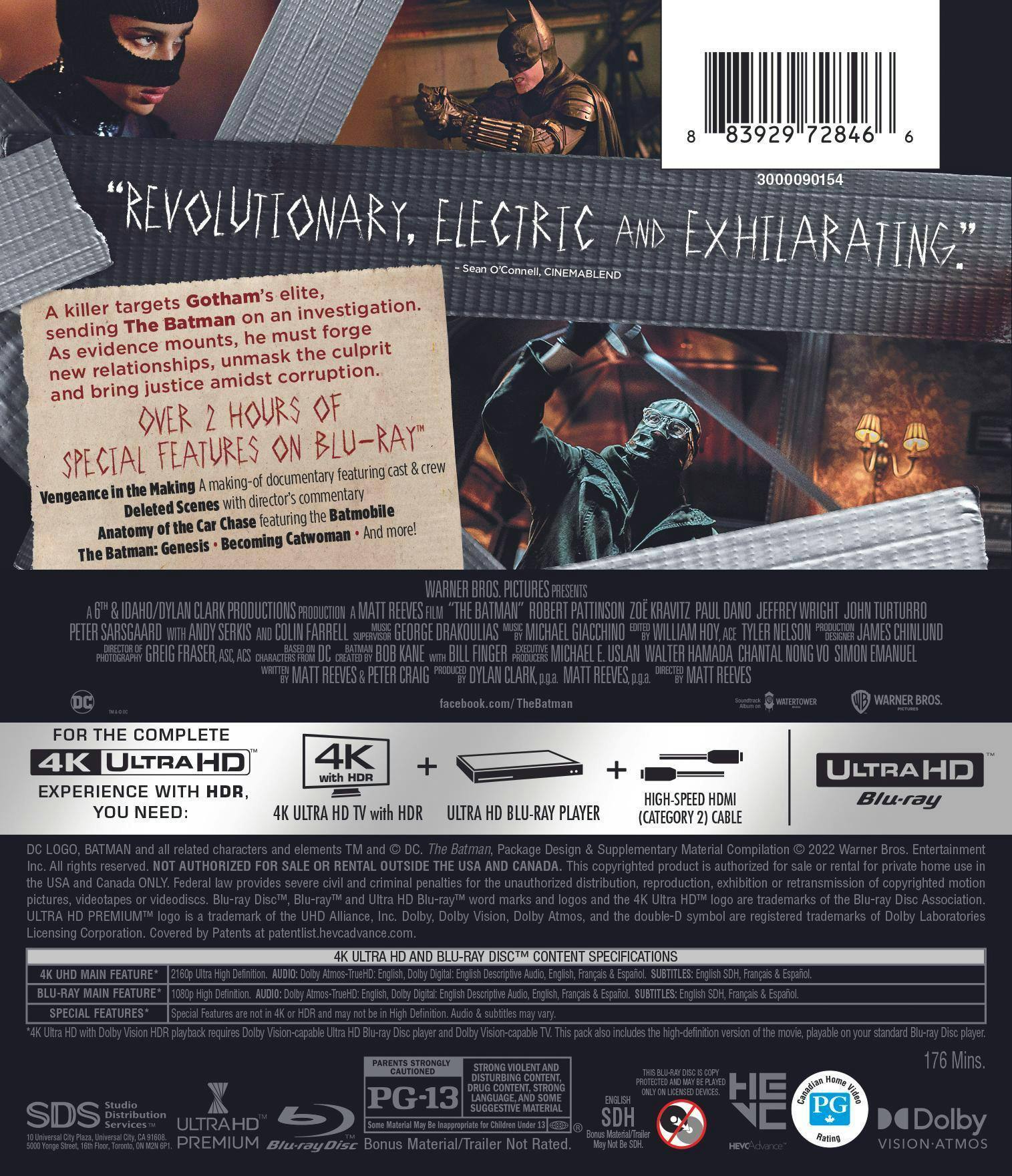 Back. The Batman (4K Ultra HD + Blu-ray) [UHD].