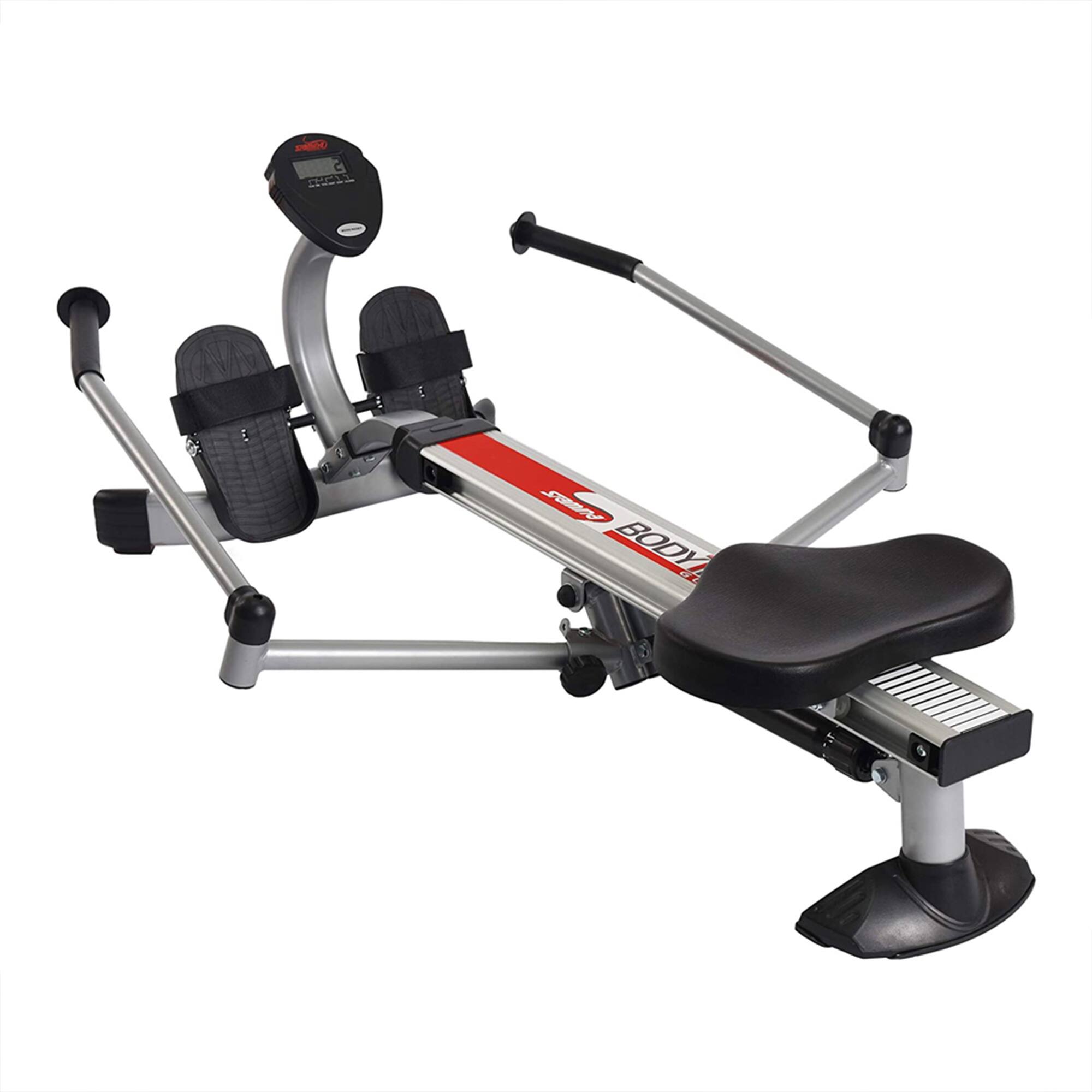 Front. Stamina Products - Stamina BodyTrac Glider Full Body Cardio Exercise Fitness Rower Rowing Machine - Grey/Black.