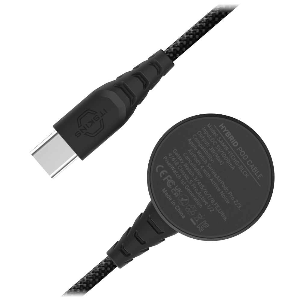 DC Model: HYBRID Apple Compatibility: SAMW POD CE PixelWatch 4/618 Cancellation AirPods Watch 4 3W(Max) 5V/1000mA -ITCHG-BLCK CABLE CEFCUA Classic,5 3/ with SeriesAirPods 1st Active Made DE Generation Noise Pro in China o,Active 1/2 415/6/7/8.FE,Ultra, 1/2 8,FE,Ultra, 2/3