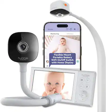 Home + SK UNO 2K UNO CATON L6mmF2d Monitoring call Live Wellness 70°F hubble connected Flexible Mount Portable Battery WiFi On/Off Switch with Home Display hubble connected
