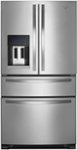 Front Zoom. Whirlpool - 25.0 Cu. Ft. French Door Refrigerator with Thru-the-Door Ice and Water - Monochromatic Stainless Steel.