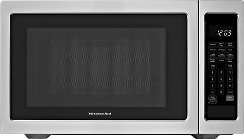 Front. KitchenAid® - 2.2 Cu. Ft. Full-Size Microwave - Black.