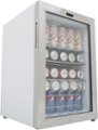 Alt View Zoom 11. Whynter - 90-Can Beverage Refrigerator - White cabinet with stainless steel trim.