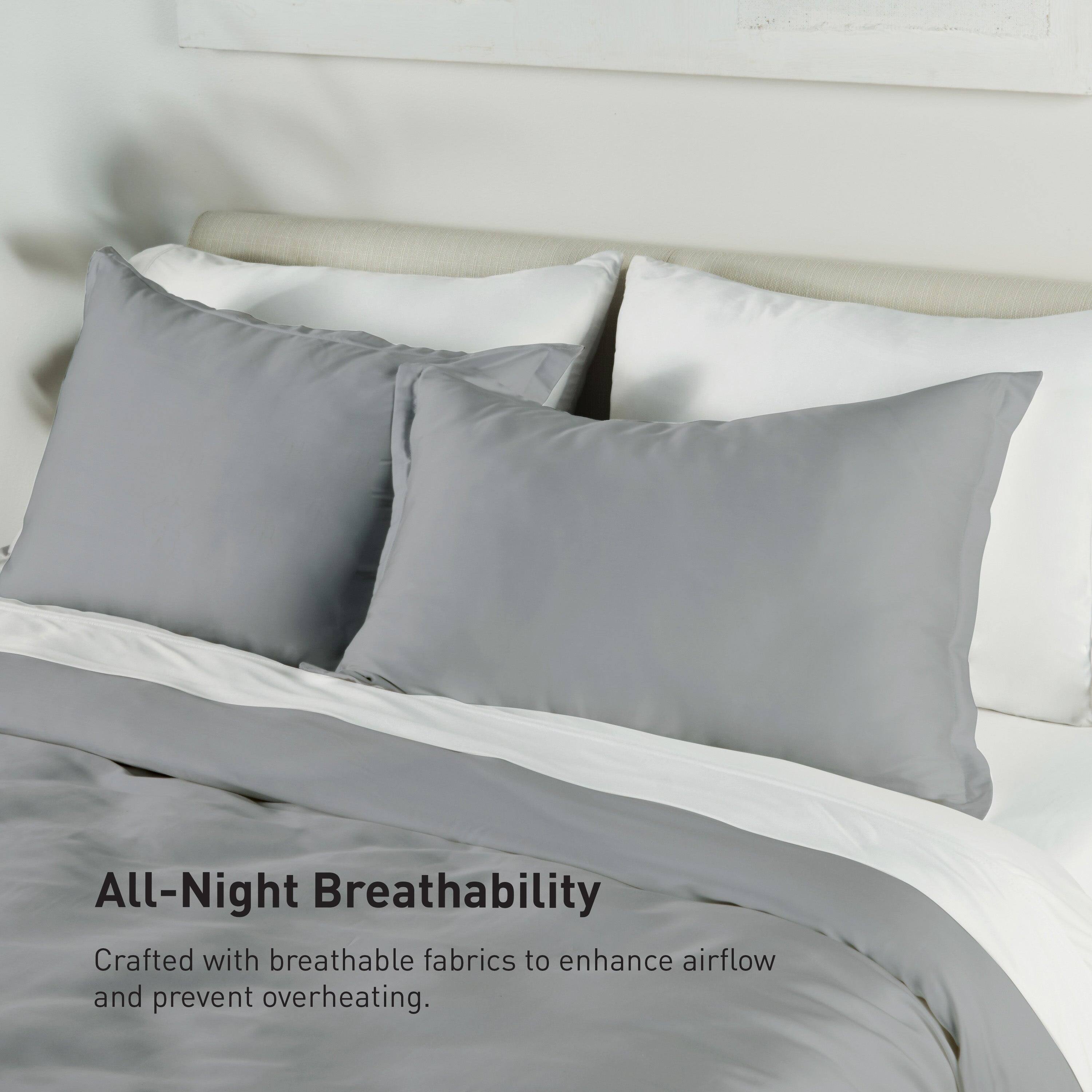 All-Night Breathability  
Crafted with breathable fabrics to enhance airflow and prevent overheating.