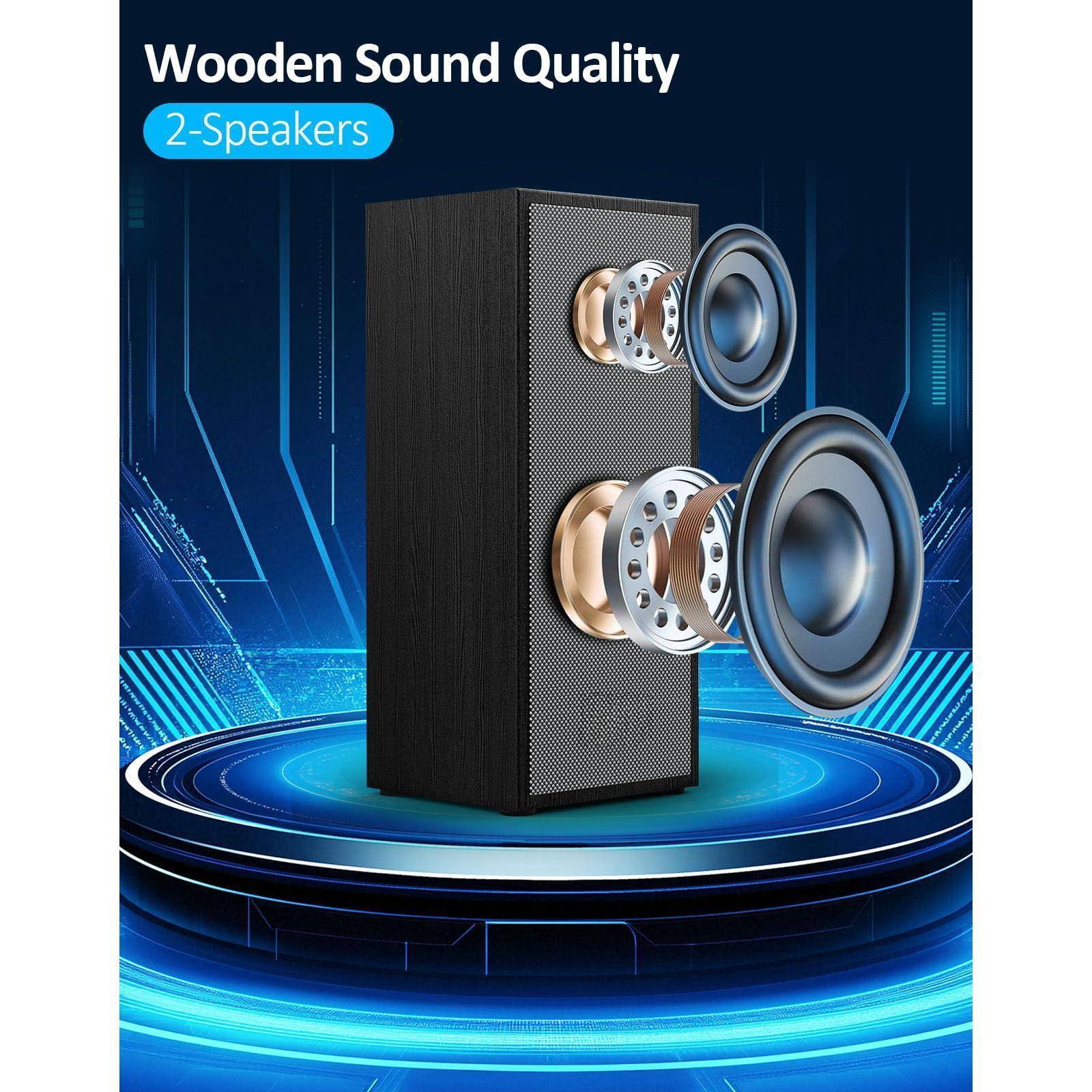 Wooden Sound Quality  
2-Speakers