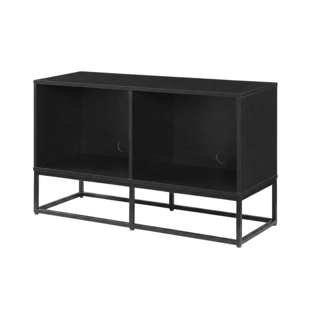Crosley Furniture - Enzo Medium Record Player Stand With Vinyl Storage - Black