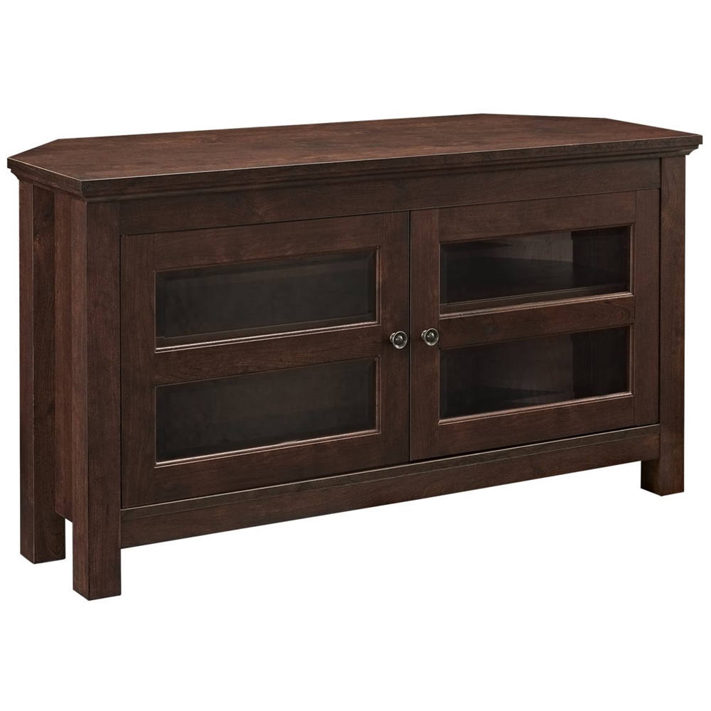 Left View: Walker Edison - TV Cabinet for Most TVs Up to 50" - Brown